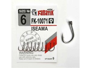 Гачок ISEAMA №6 9шт/уп арт. FK-10071 ТМ FANATIK