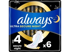 Прокладки гігієнічні нічні 7к. 6шт р. 4 Ultra Secure Night ТМ ALWAYS