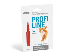 Краплі на холку PROFILINE д/котів 4-8кг 1уп.(1 пип.*1,0мл) ТМ ПРИРОДА