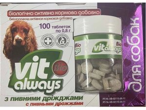 Віталвейс-біо (бад) собака табл.№100 банка з пивними дріжджями, таблетки ТМ O. L. KAR