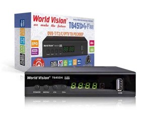 Т2 ресивер T645D4 FM ТМ WORLD VISION