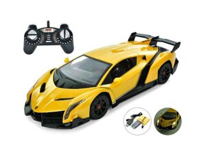 Машина 28см Lamborghini жовта Р/К акум, світло, гумові колеса AR-2302 ТМ КИТАЙ