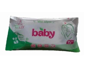 Вологі серветки for baby 15 шт ТМ BIOLLY