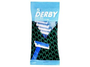 Бритви одноразова 5шт 1 лезо (блакитні) ТМ Derby