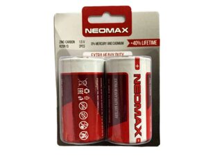 Батарейка сольова R20/D 2шт (блістер) ТМ Neomax