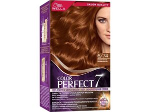 Крем-фарба Бурштиновий темно-русий Color Perfect 7 6/74 ТМ WELLA