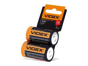 Батарейка сольова R14/С 2шт SHRINK CARD /21155 ТМ VIDEX