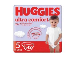 Підгузки дитячі (дівчинка) 42шт (11-25кг) № 5 Ультра Комфорт ТМ HUGGIES