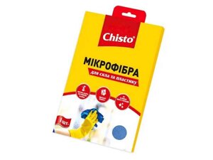 Серветка з мікрофібри 1шт для вікон та пластику ТМ Chisto