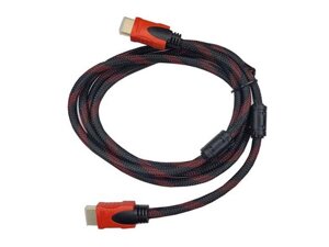 Кабель HDMI HDMI-HDMI з феритовими фільтрами червоно-чорний 1.8м ТМ VBK