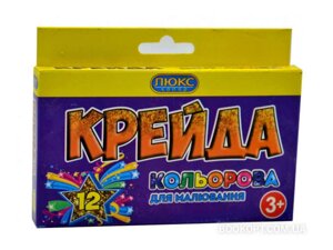 Крейда квадр. кольоровий 12кол. № ККЕ-112 Крейда 70*15*10 ТМ Люкс Колор