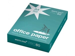 Папір А4 500арк White Star PRO 80 (Papir PTE) ТМ Office Paper