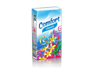 Носові хустинки Без запаху Класік (1 блок/10 пач/8 хуст) ТМ Comfort Plus