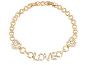 Браслет Позолота 18K Love розмір з замком 17,18.5см х 5мм (220417) ТМ XUPING