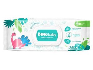 Вологі серветки 110шт дитячі ТМ Dino Baby