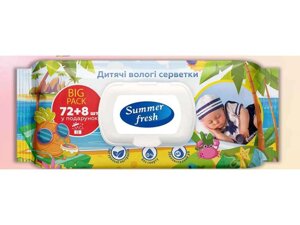 Вологі серветки 80шт Ромашка 728шт ТМ Summer Fresh