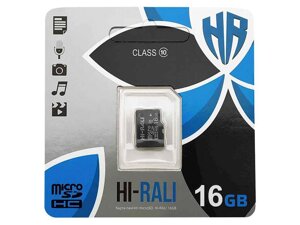 Карта памяті 16Gb Micro SD (10) (-adapter) UHS-I ТМ Hi-Rali