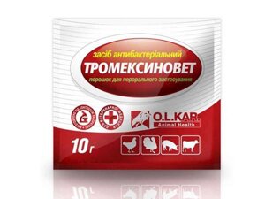 Протимікробні засоби Тромексиновет (порошок) 10г ТМ O. L. KAR