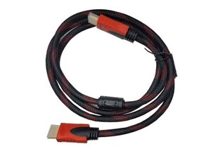 Кабель HDMI HDMI-HDMI з феритовими фільтрами червоний чорний 1.5м ТМ VBK