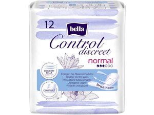 Прокладки урологічні 12шт 3кр CONTROL DISCREET normal ТМ BELLA