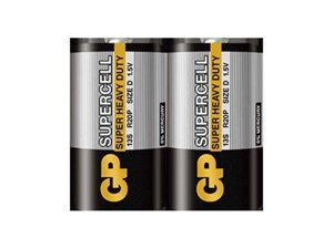 Батарейка сольова R20/D Supercell 1.5V 13S-S2 2шт (спайка) ТМ GP