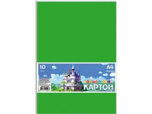 Картон кольоровий двостор., набір 9арк., А4, в п/п пакеті КА4209Е ТМ ГРАФІКА