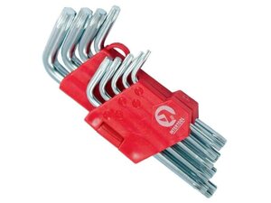 Набір ключів Г-подібних TORX 9 шт., Т10-Т50, Cr-V HT-0607 ТМ INTERTOOL