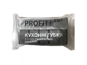 Губки кухонні 5шт пористі (чорні) ТМ Profit!