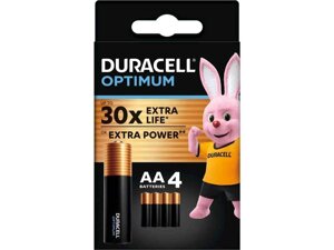 Батарейка лужна LR6/AA 4шт (блістер) OPTIMUM CEE GEN3 58696 ТМ DURACELL