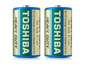 Батарейка сольова R20/D 2шт ТМ Toshiba