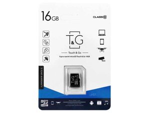 Карта памяті 16Gb Micro SD (10) (-adapter) UHS-I ТМ TG