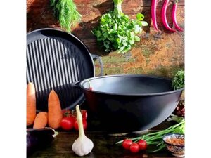 Казан узбецький WOK 15л V15СРGr з кришкою-сковородою гриль ТМ MAYSTERNYA