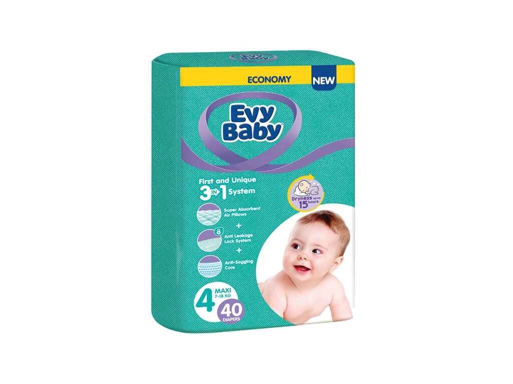 Підгузки №4 40шт maxi twin (7-18 кг) ТМ Evy baby від компанії Фортеця - фото 1