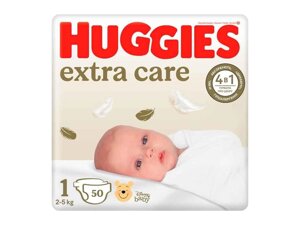 Пiдгузки р. 1 (2-5кг) 50шт Extra Care ТМ Huggies