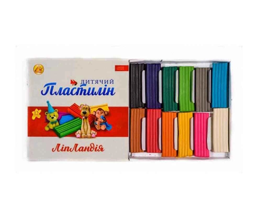 Пластилін 12 кольорів х 240г ТМ ТЕТРАДА від компанії Фортеця - фото 1