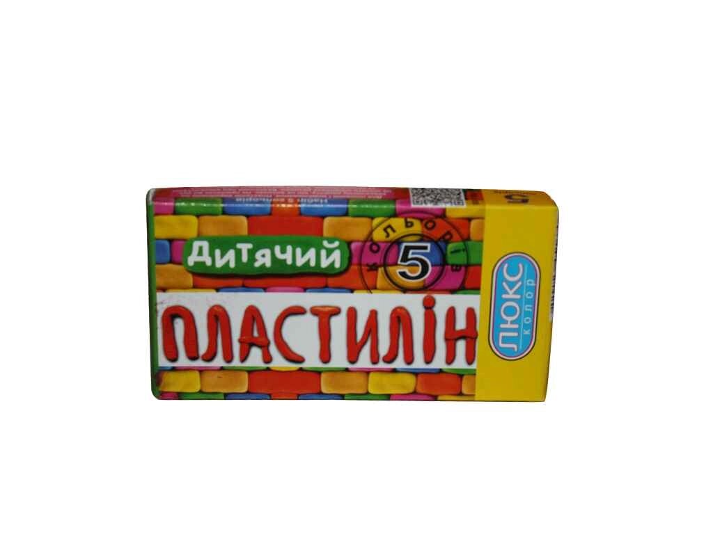 Пластилін Дитячий 5 кольорів 110г ПО-105 ТМ Люкс Колор від компанії Фортеця - фото 1