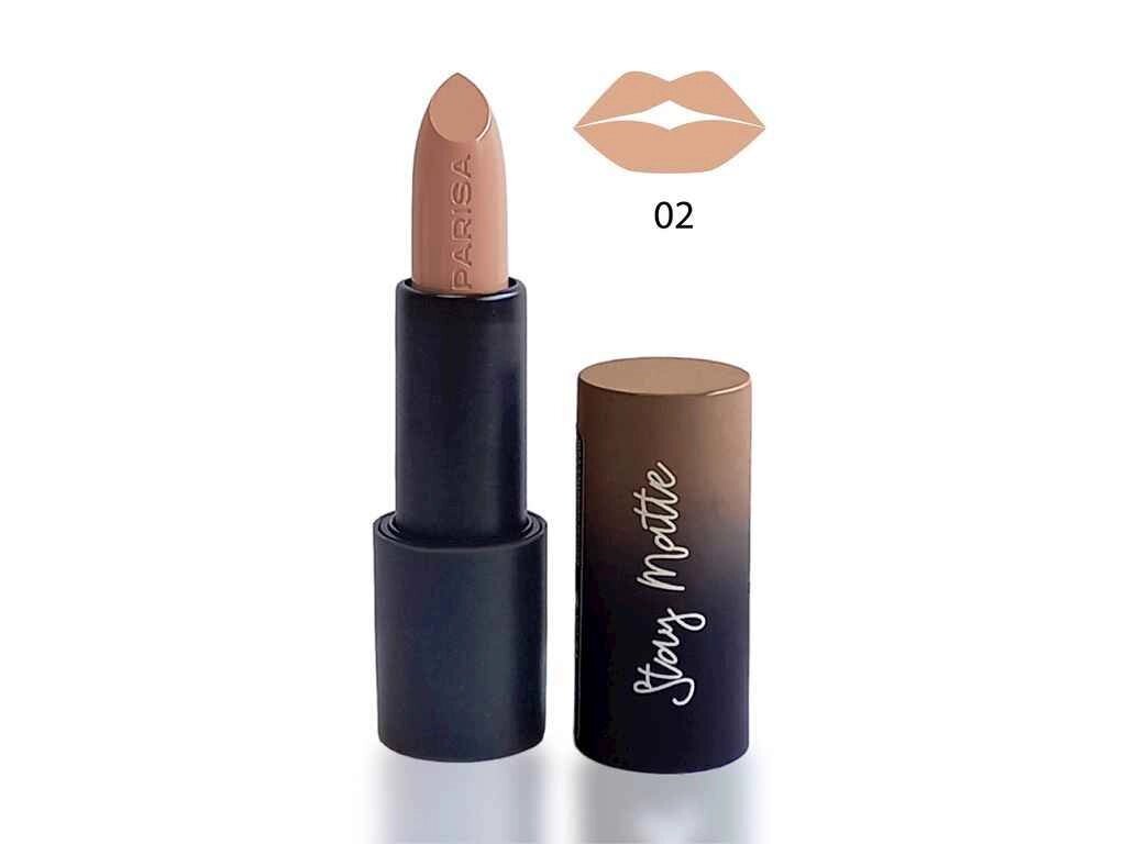 Помада для губ Stay matte L-08 № 02 Warm beige ТМ PARISA від компанії Фортеця - фото 1