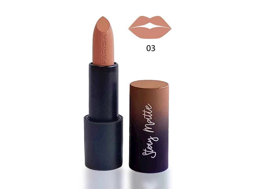 Помада для губ Stay matte L-08 № 03 Brown sugar ТМ PARISA від компанії Фортеця - фото 1