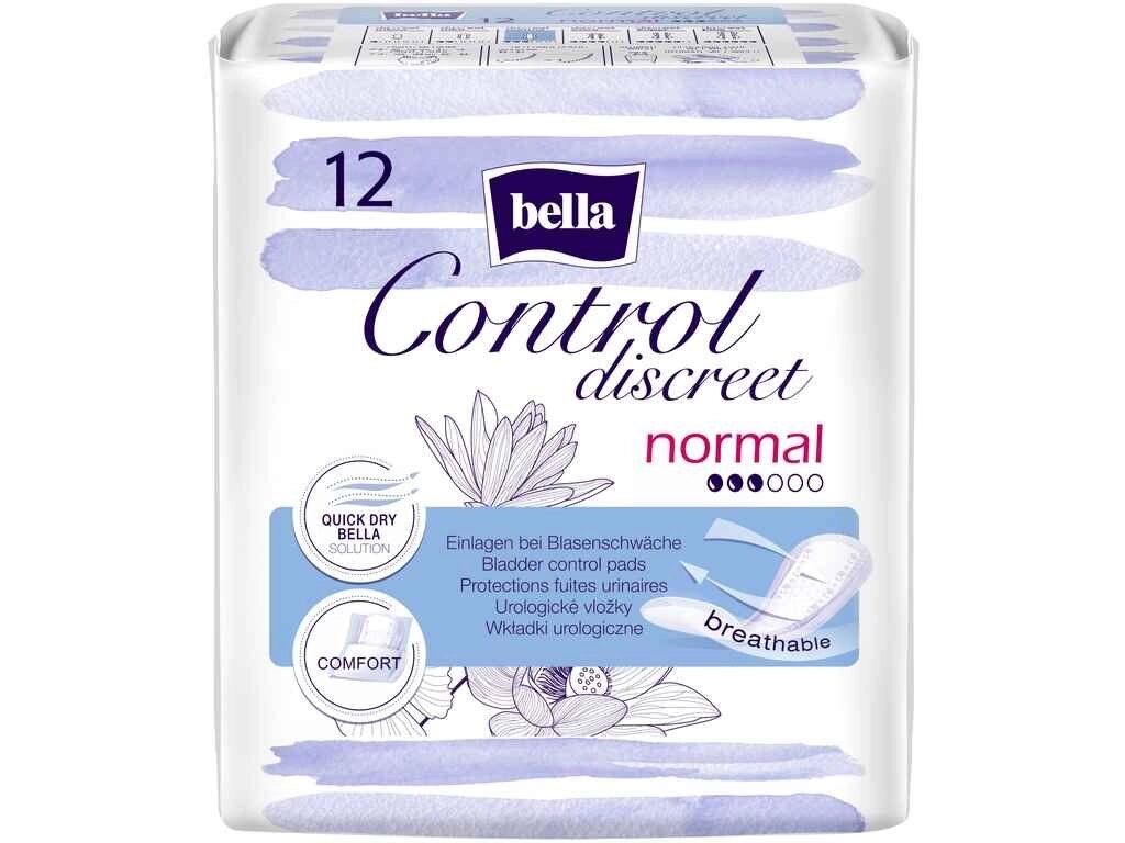 Прокладки урологічні 12шт 3кр CONTROL DISCREET normal ТМ BELLA від компанії Фортеця - фото 1