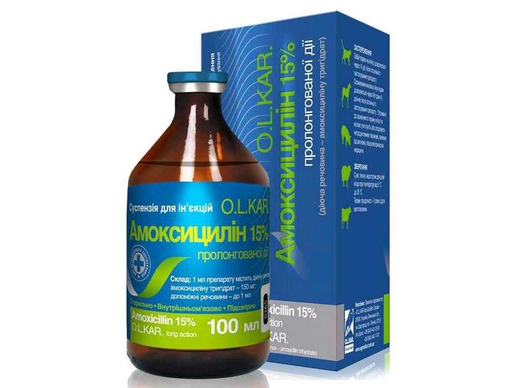 Протимікробні засіб Амоксицилін 15% 100мл ТМ O. L. KAR від компанії Фортеця - фото 1
