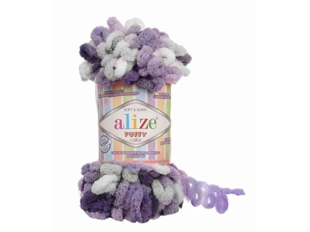 Пряжа Puffy Color 342 5шт/уп 100% Мікрополіестр 100г 9м ТМ ALIZE від компанії Фортеця - фото 1