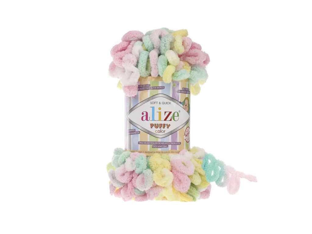 Пряжа Puffy Color 5862 5шт / уп ТМ ALIZE від компанії Фортеця - фото 1