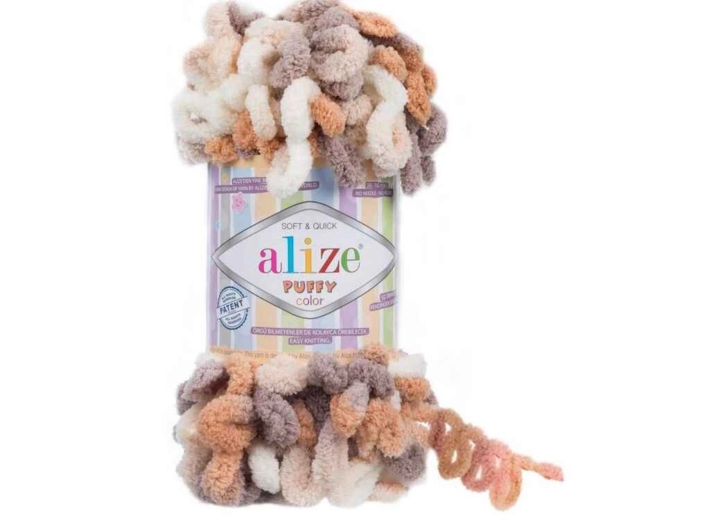 Пряжа Puffy Color 5926 5шт/уп 100% Мікрополіестр 100г 9м ТМ ALIZE від компанії Фортеця - фото 1