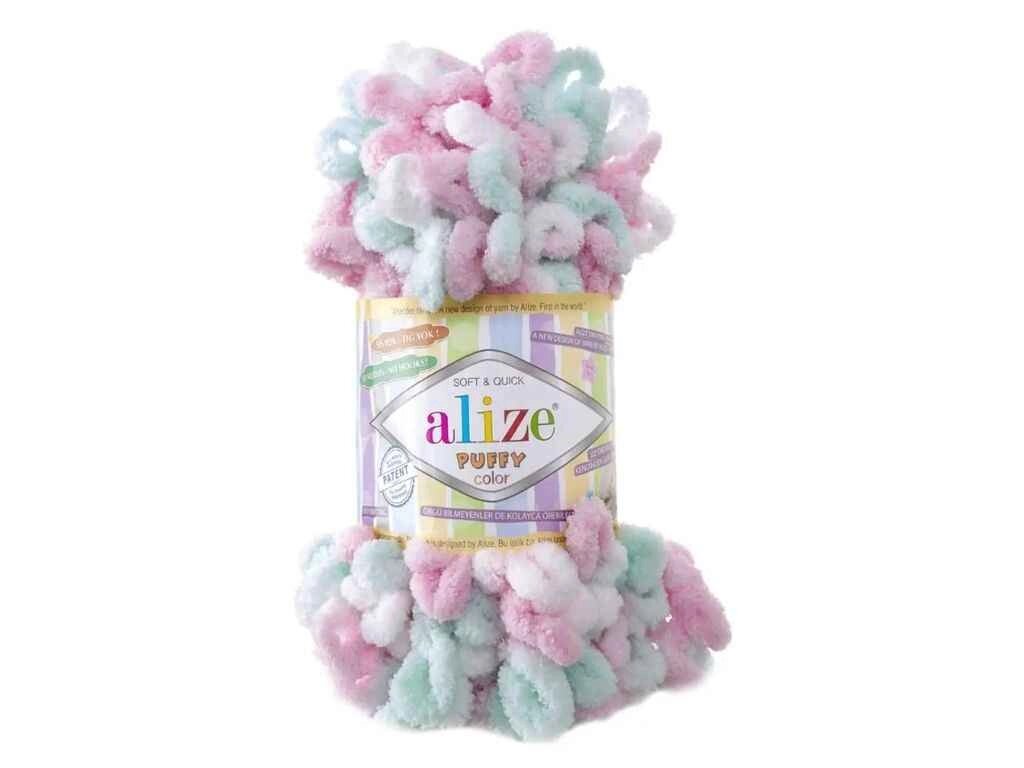 Пряжа Puffy Color 6052 5шт/уп 100% Мікрополіестр 100г 9м ТМ ALIZE від компанії Фортеця - фото 1