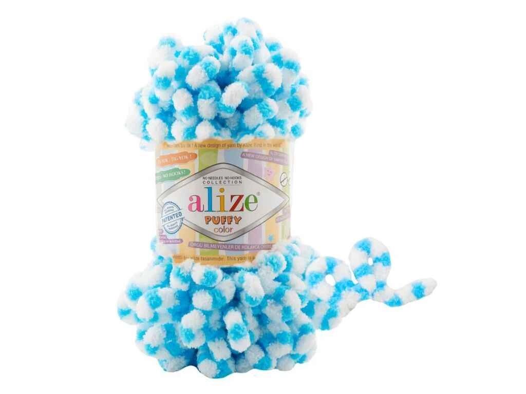 Пряжа Puffy Color 6459 5шт/уп 100% Мікрополіестр 100г 9м ТМ ALIZE від компанії Фортеця - фото 1