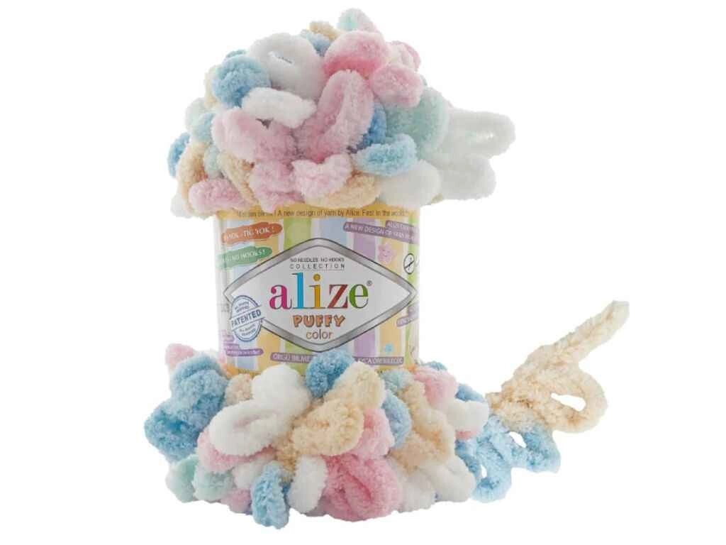 Пряжа Puffy Color 6523 5шт/уп 100% Мікрополіестр 100г 9м ТМ ALIZE від компанії Фортеця - фото 1