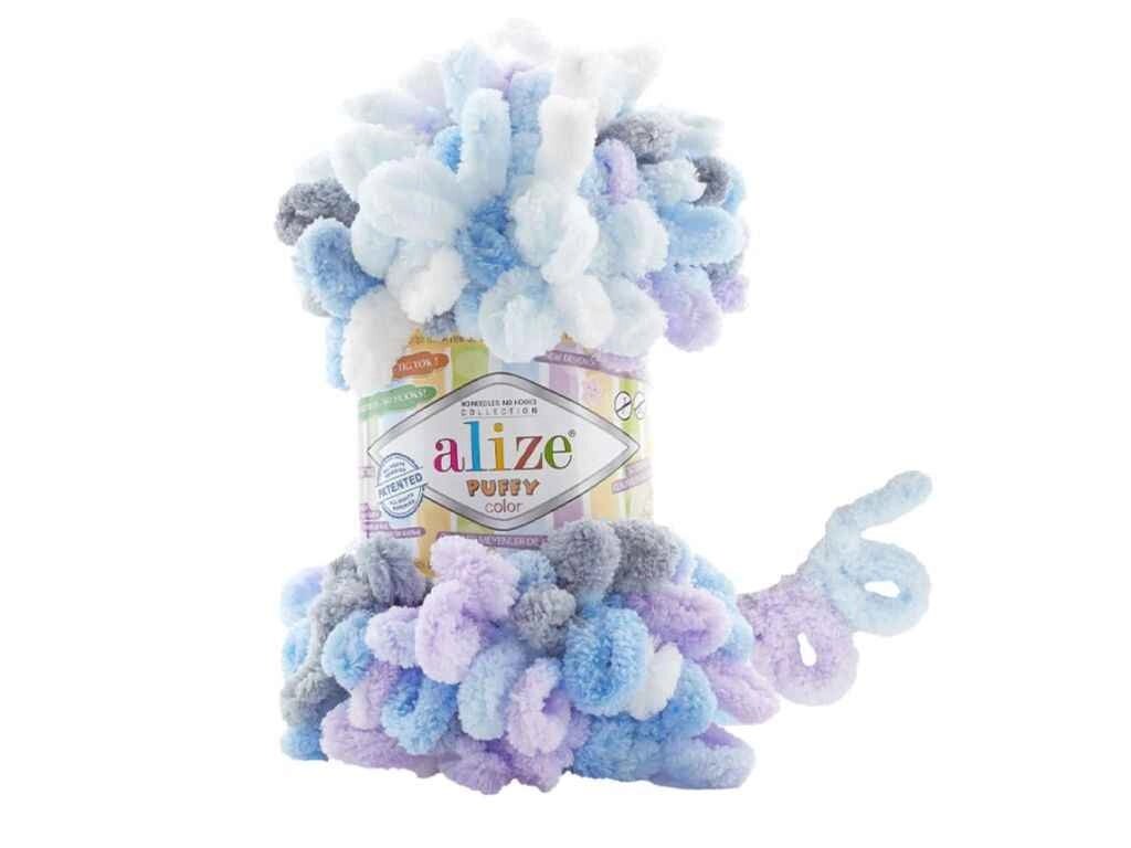 Пряжа Puffy Color 6524 5шт/уп 100% Мікрополіестр 100г 9м ТМ ALIZE від компанії Фортеця - фото 1