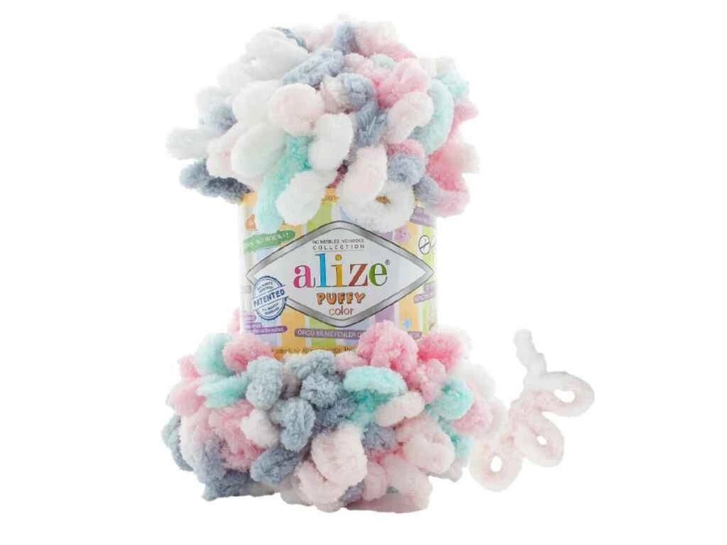 Пряжа Puffy Color 6529 5шт/уп 100% Мікрополіестр 100г 9м ТМ ALIZE від компанії Фортеця - фото 1