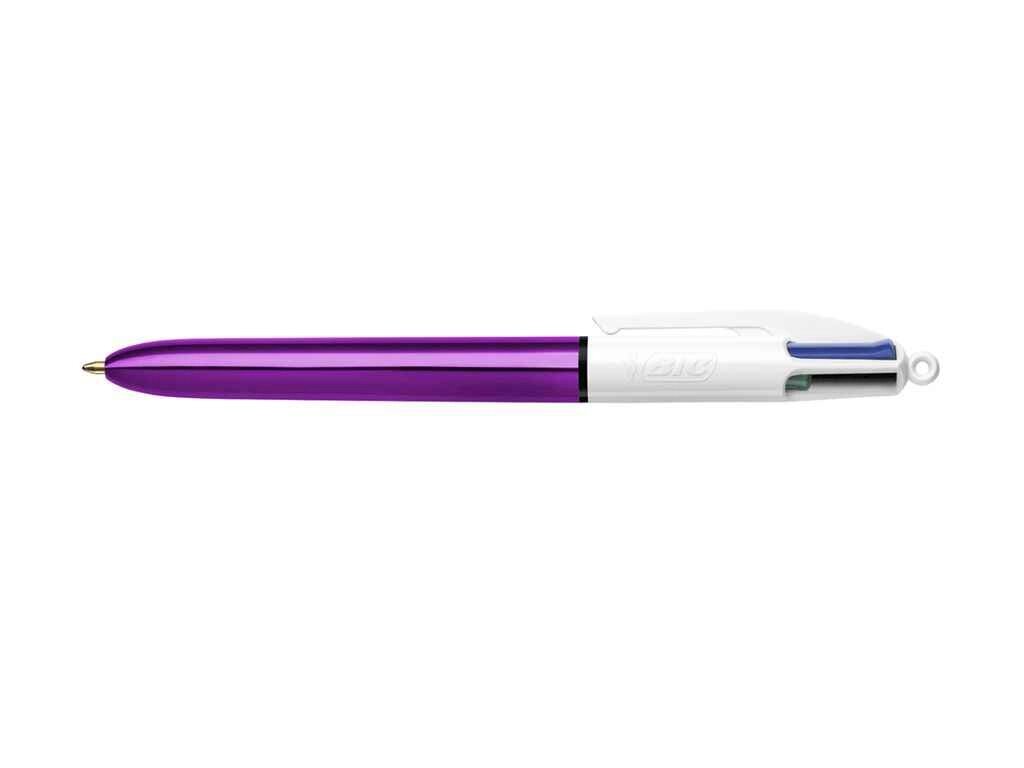 Ручка 4 in 1 Colours Shine Purple , фіолетова bc951351 ТМ BIC від компанії Фортеця - фото 1