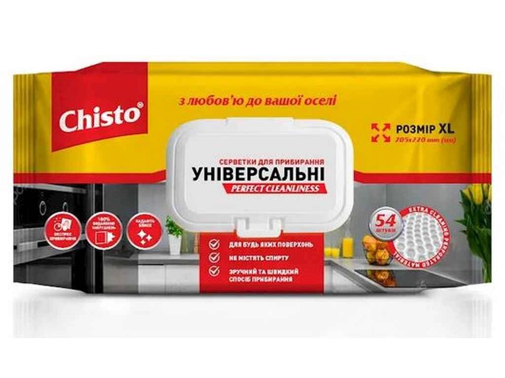 Серветки вологі Універсал д/прибирання 54шт ТМ Chisto від компанії Фортеця - фото 1